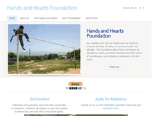 Tablet Screenshot of handsandheartsfoundation.org
